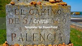  Presentation with saint - PPT layouts featuring way-of-saint-james-stone background and a gray colored foreground