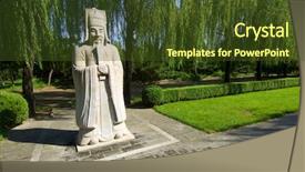  Presentation with general anesthesia - Presentation design enhanced with way of the ming tomb background and a tawny brown colored foreground