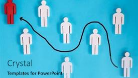  Presentation with one person black shadow - Slide set featuring way-one-wooden-person background and a cyan colored foreground