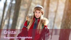  Presentation with pretty girl - Amazing PPT theme having way pole - portrait of young pretty girl backdrop and a tawny brown colored foreground