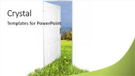  Presentation with way - Slides having way success - door to new world easy background and a white colored foreground