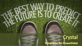  Presentation with best - Presentation design featuring way to predict the future background and a tawny brown colored foreground