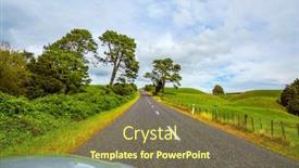  Presentation with tourism - Cool new slide deck with way-to-rotorua-fabulous-faraway backdrop and a gold colored foreground