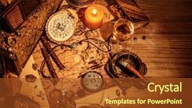  Presentation with pirate treasure map - Audience pleasing theme consisting of way to search treasure backdrop and a tawny brown colored foreground