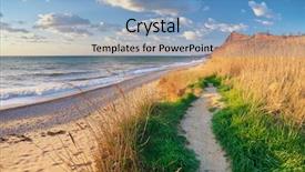  Presentation with way forward paddy - Slide deck consisting of way to the beach nature background and a light blue colored foreground