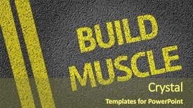  Presentation with build - Slide deck having muscle written on the road background and a tawny brown colored foreground