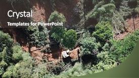  Presentation with energy oil - Theme consisting of ways energy conservation - deforestation logging excavator cutting down background and a tawny brown colored foreground