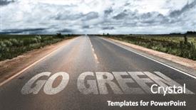  Presentation with go green - Colorful slide set enhanced with ways energy conservation - go green backdrop and a gray colored foreground