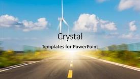  Presentation with energy conservation - Presentation having ways energy conservation - wind turbines on landscape along background and a light blue colored foreground