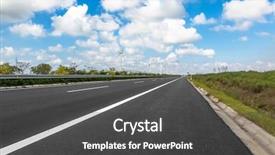  Presentation with offshore wind turbine installation - Presentation theme having ways energy conservation - wind turbines on landscape along background and a dark gray colored foreground