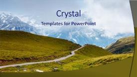  Presentation with chemical safety in work place - Colorful slide deck enhanced with ways paths picture - great view of alpine hill backdrop and a light blue colored foreground