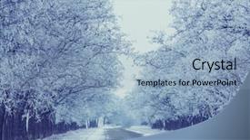  Presentation with alien in winter - Beautiful PPT layouts featuring ways paths picture - winter alley backdrop and a  colored foreground