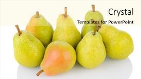  Presentation with group - Slides enhanced with wbc - group of fresh ripe bartlett background and a blonde colored foreground