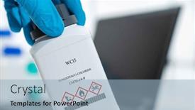  Presentation with substance - Presentation theme consisting of wcl5-tungsten-v-chloride-cas background and a light blue colored foreground