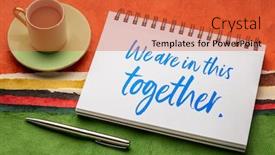  Presentation with inspirational abstract - Presentation consisting of we-are-in-this-together background and a red colored foreground