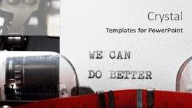  Presentation with writing the text human rights - Presentation design enhanced with we-can-do-better-text background and a white colored foreground