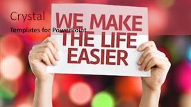  Presentation with life - PPT layouts featuring we-make-the-life-easier background and a red colored foreground