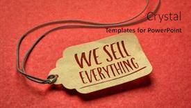  Presentation with everything - Amazing PPT theme having we-sell-everything-sign backdrop and a red colored foreground