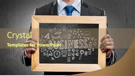  Presentation with teach - PPT theme having we teach you right business mixed media background and a coral colored foreground