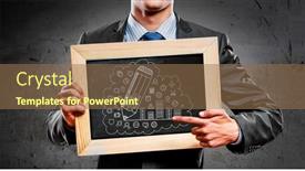  Presentation with teach - Presentation theme consisting of we-teach-you-right-business background and a coral colored foreground