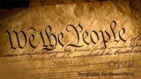  Presentation with united states constitution - Amazing theme having we-the-people-the-beginning backdrop and a gold colored foreground