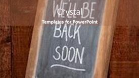  Presentation with chalk - Amazing presentation theme having we-will-be-back-soon backdrop and a tawny brown colored foreground