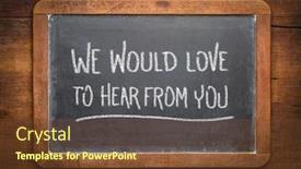  Presentation with hear - Cool new presentation theme with we-would-love-to-hear backdrop and a tawny brown colored foreground