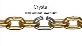  Presentation with chain - Slides with weak link in a chain background and a cream colored foreground