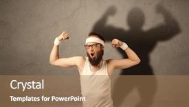  Presentation with funny - Cool new presentation with weakness - funny young guy posing backdrop and a coral colored foreground