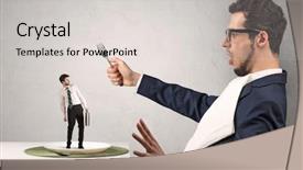  Presentation with great britain painted - Cool new theme with weakness - tiny scared weak businessman almost backdrop and a  colored foreground