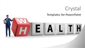  Presentation with health wealth - Presentation enhanced with wealth-is-health-concept background and a white colored foreground