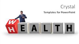  Presentation with health wealth - Audience pleasing slide deck consisting of wealth-is-health-concept backdrop and a white colored foreground