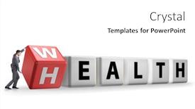  Presentation with health wealth - Colorful presentation theme enhanced with wealth-is-health-concept backdrop and a white colored foreground