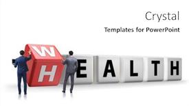  Presentation with health wealth - Slide set having wealth-is-health-concept background and a white colored foreground