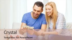  Presentation with happiness - PPT theme with wealth management - love family finance money background and a lemonade colored foreground