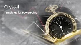  Presentation with wealth management - Amazing presentation design having wealth management - pocket watch and business concepts backdrop and a gray colored foreground