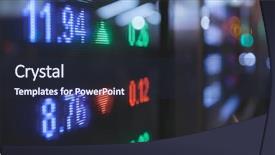  Presentation with stock market - Slide deck consisting of wealth management - stock market display background and a wine colored foreground