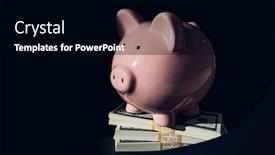  Presentation with investment management - Theme having wealth-management-concept-stacks background and a black colored foreground