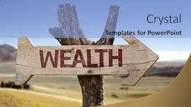  Presentation with desert - Slides consisting of wealth-sign-with-a-desert background and a light blue colored foreground