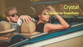  Presentation with classic - Slide deck consisting of wealthy couple in a classic background and a tawny brown colored foreground