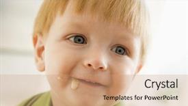  Presentation with baby food - Amazing slide set having weaned - young boy eating baby food backdrop and a coral colored foreground