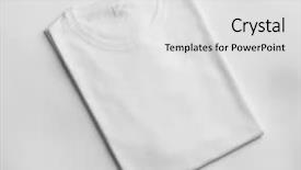  Presentation with blank - Colorful slide deck enhanced with wear logo - blank t-shirt on white background backdrop and a light gray colored foreground