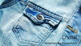  Presentation with jeans - Theme enhanced with wear logo - close up view of blue background and a light blue colored foreground