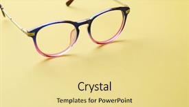  Presentation with empty space dance studio - Presentation featuring wear logo - multi-colored glasses on empty space background and a blonde colored foreground