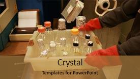  Presentation with autoclave - PPT theme with wear out of an autoclave background and a gold colored foreground