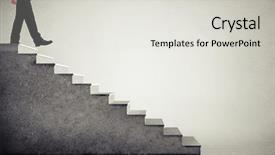  Presentation with formal - Audience pleasing slides consisting of wear walking down the steps backdrop and a light gray colored foreground