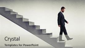  Presentation with formal - Cool new slides with wear walking down the steps backdrop and a light gray colored foreground
