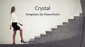  Presentation with baking light waem and a soft gre - Beautiful PPT layouts featuring wear walking up concrete stairs backdrop and a light gray colored foreground
