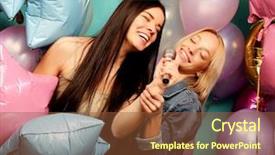  Presentation with holidays - Cool new presentation theme with wear with microphone singing karaoke backdrop and a tawny brown colored foreground