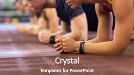  Presentation with group training - Audience pleasing PPT layouts consisting of wearable - fitness sport exercising training backdrop and a tawny brown colored foreground